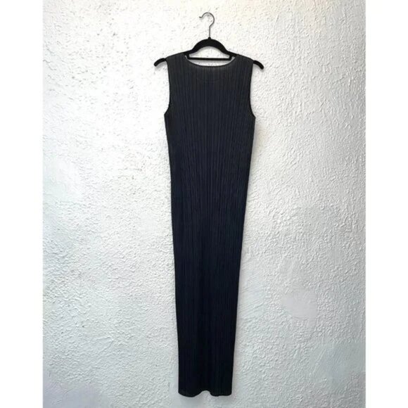 Issey Miyake Pleats Please Basic Column Dress in Black - Size 4 - Picture 9 of 11